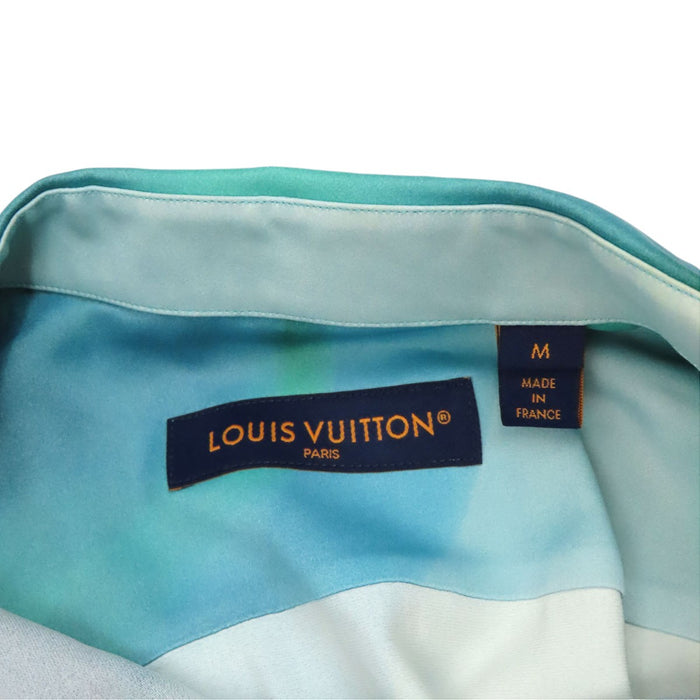 LOUIS VUITTON 
LV ロゴ レーヨン混 シルク混 
グラデーション ロングスリーブ シャツ