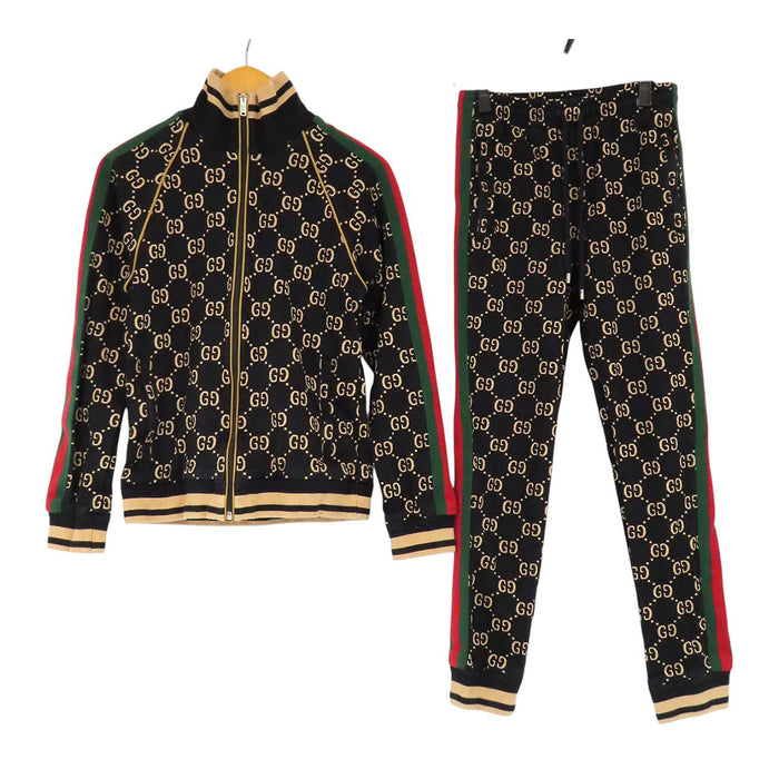 GUCCI 
総柄 サイドライン 
GG コットン ジャージー セットアップ 
ウェブストライプ