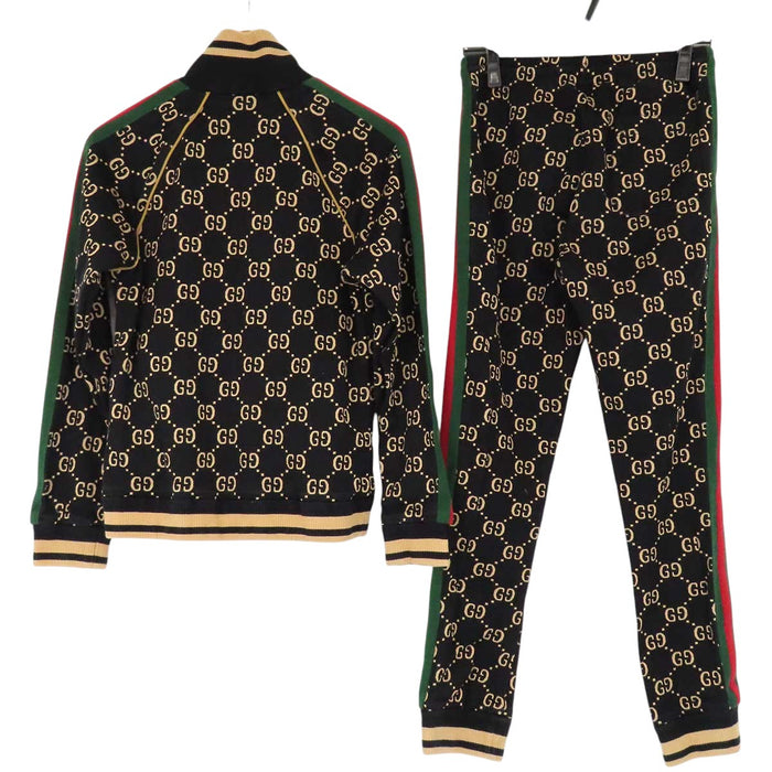GUCCI 
総柄 サイドライン 
GG コットン ジャージー セットアップ 
ウェブストライプ