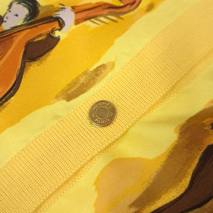 HERMES  
Concerto Serie Button Logo Button Knit Switch Silk Wool  
CONCERTO Twill Reine Cardigan