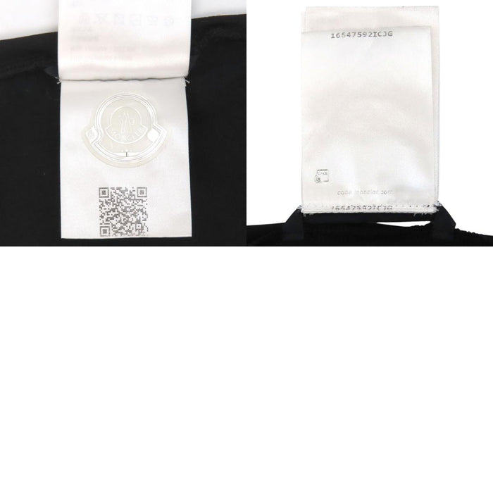 MONCLER 2024 SS T-SHIRT Reflective Logo Patch Cotton Mesh Crew Neck Logo Mesh Panel Short Sleeve T-Shirt
