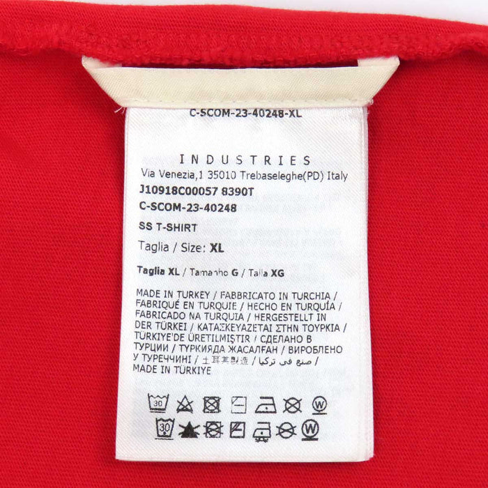 MONCLER  
T-shirt con logo SS in cotone con toppa, produzione 2024