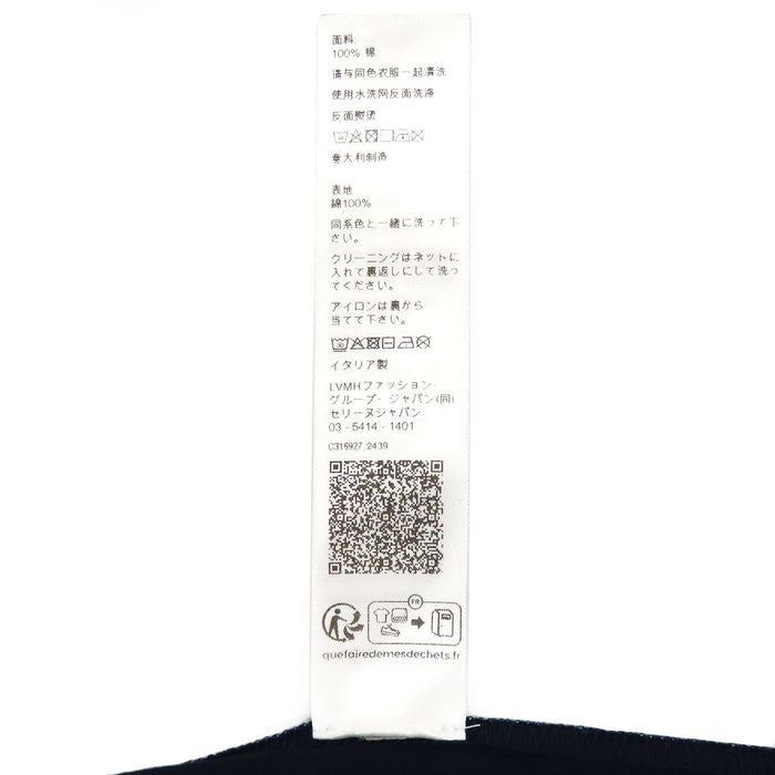 CELINE 
コットン 2025年製 クルーネック 
ロゴ プリント レイヤード ロングスリーブ Tシャツ