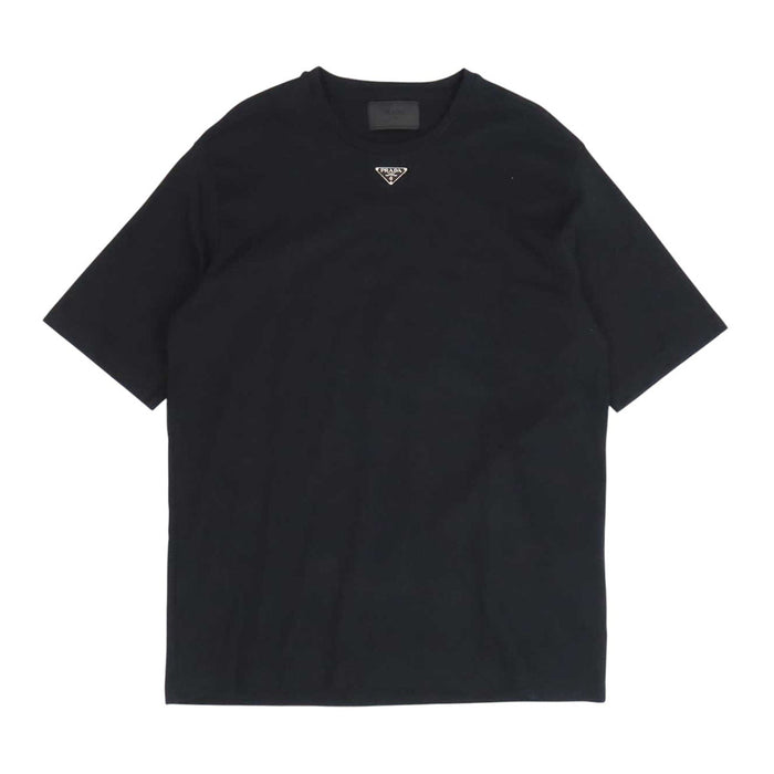 PRADA 
三角プレート コットン 
トライアングルロゴ クルーネックTシャツ