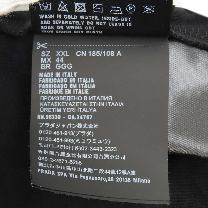 PRADA 
三角プレート コットン 
トライアングルロゴ クルーネックTシャツ