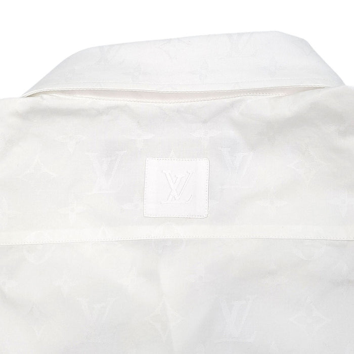 LOUIS VUITTON 
LV ロゴ 総柄 ボタンシャツ 
モノグラム ショートスリーブ コットン シャツ
