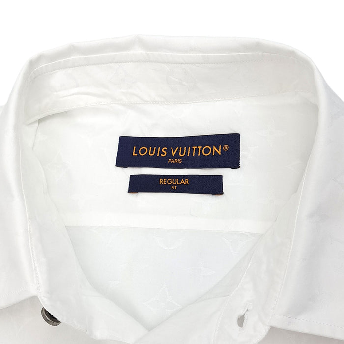 LOUIS VUITTON 
LV ロゴ 総柄 ボタンシャツ 
モノグラム ショートスリーブ コットン シャツ