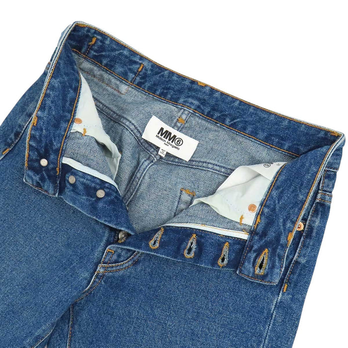 Maison Margiela 
ストレート コットン ノンストレッチ ロゴボタン 
MM6 スリムフィット デニムパンツ