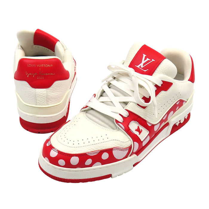 LOUIS VUITTON  
Yayoi Kusama YK Logo Leather  
Yayoi Kusama Collaboration LV Trainer Line Sneakers