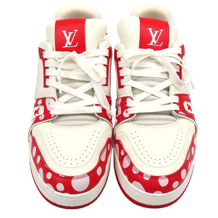 LOUIS VUITTON  
Yayoi Kusama YK Logo Leather  
Yayoi Kusama Collaboration LV Trainer Line Sneakers
