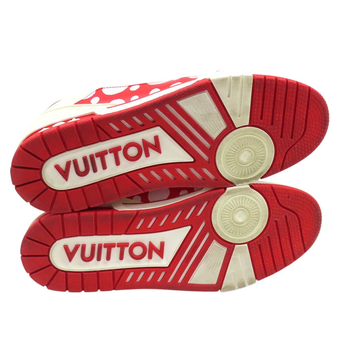 LOUIS VUITTON  
Yayoi Kusama YK Logo Leather  
Yayoi Kusama Collaboration LV Trainer Line Sneakers