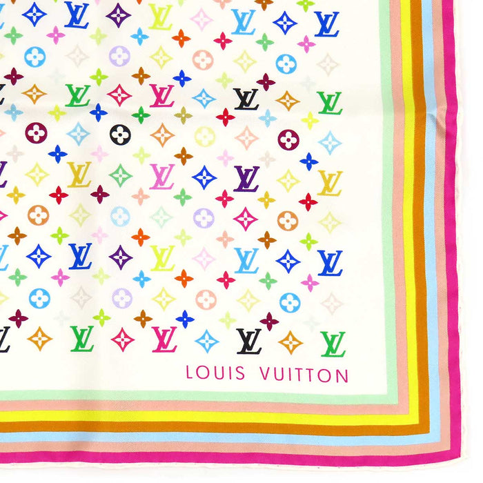 LOUIS VUITTON 
モノグラムマルチ TM 村上隆 LV ロゴ シルク 
アイラブ モノグラム スカーフ