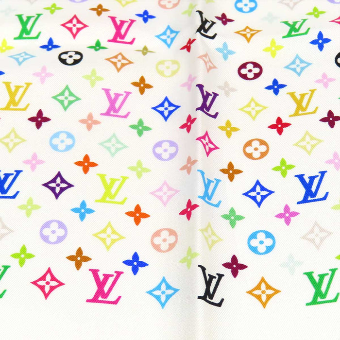 LOUIS VUITTON 
モノグラムマルチ TM 村上隆 LV ロゴ シルク 
アイラブ モノグラム スカーフ