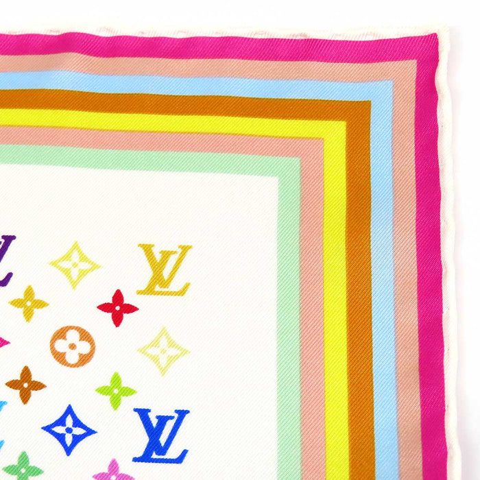 LOUIS VUITTON 
モノグラムマルチ TM 村上隆 LV ロゴ シルク 
アイラブ モノグラム スカーフ