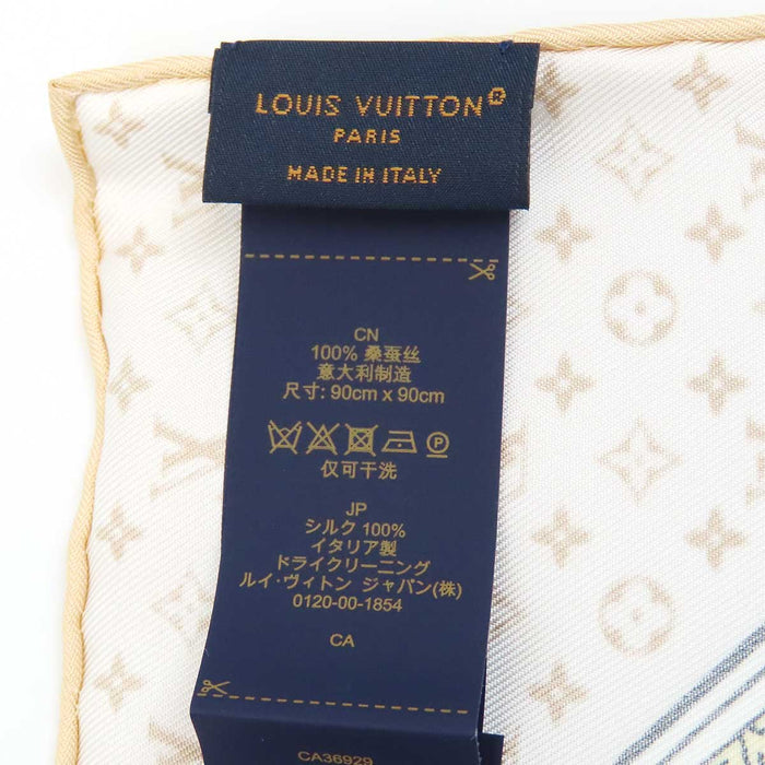 LOUIS VUITTON 
LV スカーフ 大判 シルク 
気球柄 スカーフ 
モノグラム