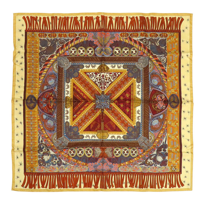 HERMÈS  
Sciarpa grande in seta  
Carré 90 SUR UN TAPIS VOLANT Sulle ali di un tappeto volante