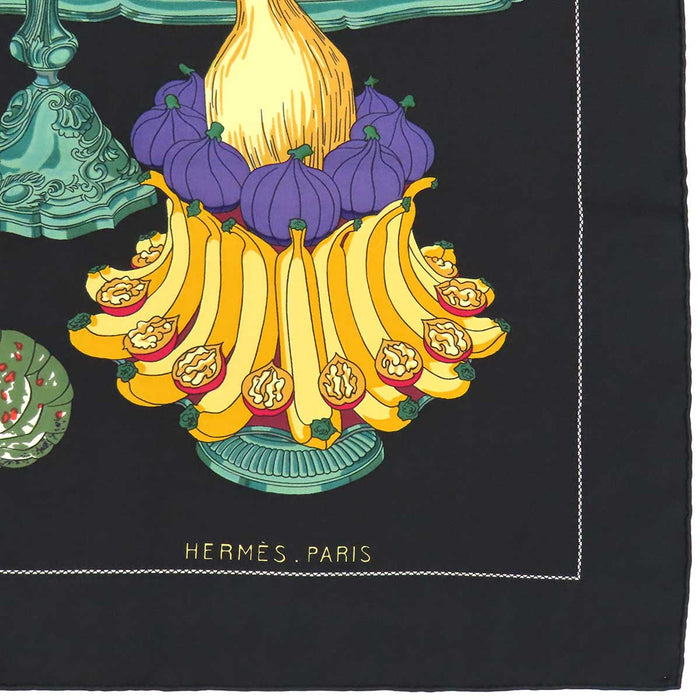 HERMES 
晩餐 スカーフ 大判 シルク 
カレ 90 Gastronomie ガストロノミー