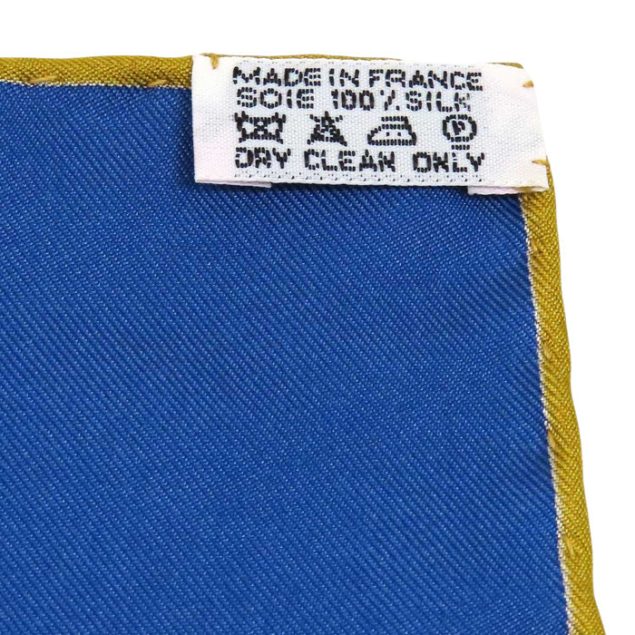 HERMES  
Silk Large Square  
Carré 90 PAPEROLES Paproles Carriage and Aristocrat Scarf
