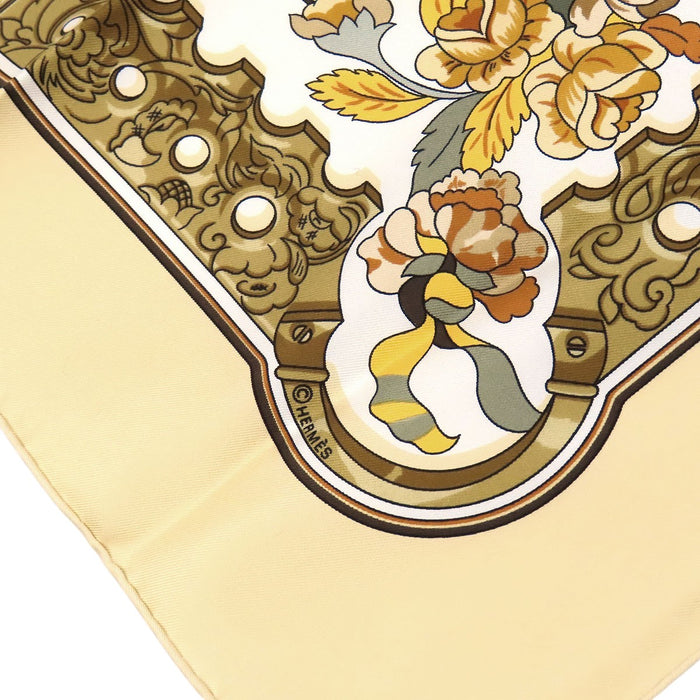 HERMES 
シルク 大判 馬 工具 
カレ 90 Copeaux おが屑 スカーフ