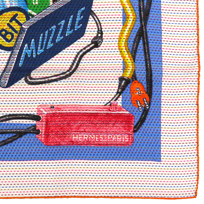 HERMES 
シュヴァロスコープ ネオン ポワンティエ スカーフ シルク 
カレ 70 Chevaloscope Neon Pointille