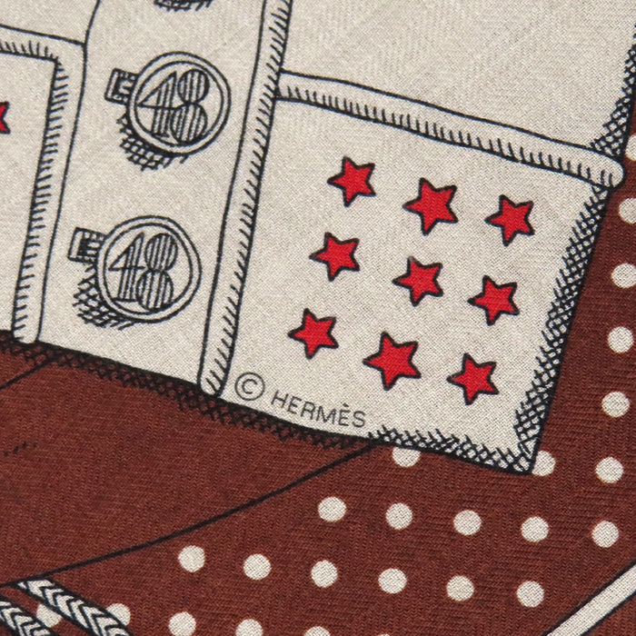 HERMES 
ズアヴとドラゴン カレ140 シルク カシミヤ 
カレジェアン Zouaves et Dragons Bandana