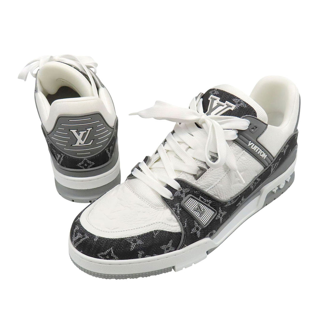 LOUIS VUITTON ローカット レザー レースアップ LV トレイナー ライン