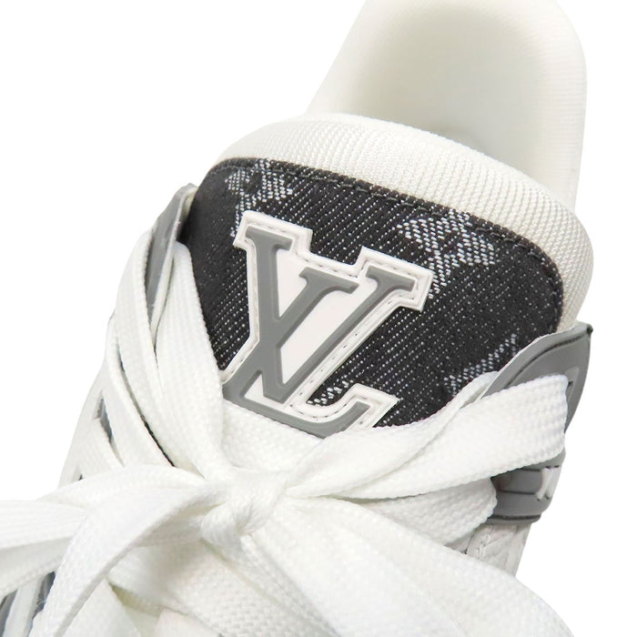 LOUIS VUITTON 
ローカット レザー レースアップ 
LV トレイナー ライン スニーカー 
モノグラムデニム