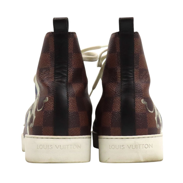 LOUIS VUITTON 
LV ハイカット ライオン レザー レースアップ 
マッチアップ ライン ハイカット スニーカー チャップマン ブラザーズ 
ダミエ