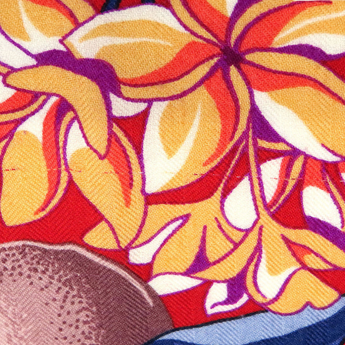 HERMES 
カレ140 カシミヤ混 シルク混 大判 
カレジェアン FLAMINGO PARTY フラミンゴ パーティ スカーフ