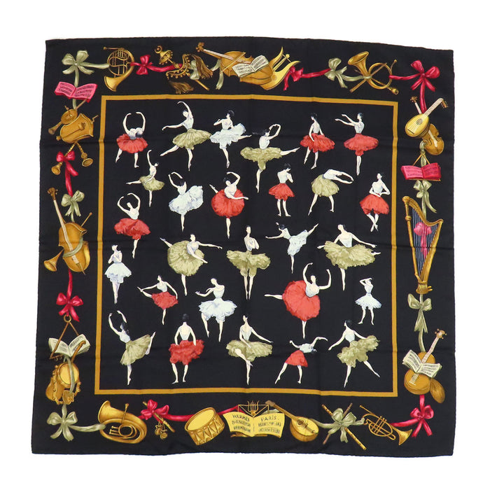 HERMES  
Silk Large Ballerina  
Carré 90 LA DANCE La Dance Scarf
