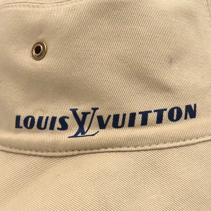 LOUIS VUITTON 
LV Logo Reversible All-Over Print 
Chapeau Monogram Denim Bucket Hat