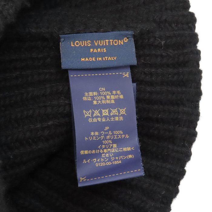 LOUIS VUITTON 
刺繍 ウール 
ビーニー LV ヘッドライン