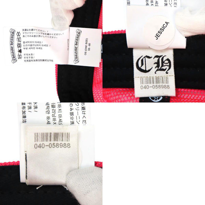 CHROME HEARTS  
CH 十字球滚动标签棉质网眼  
墓地十字补丁追踪帽