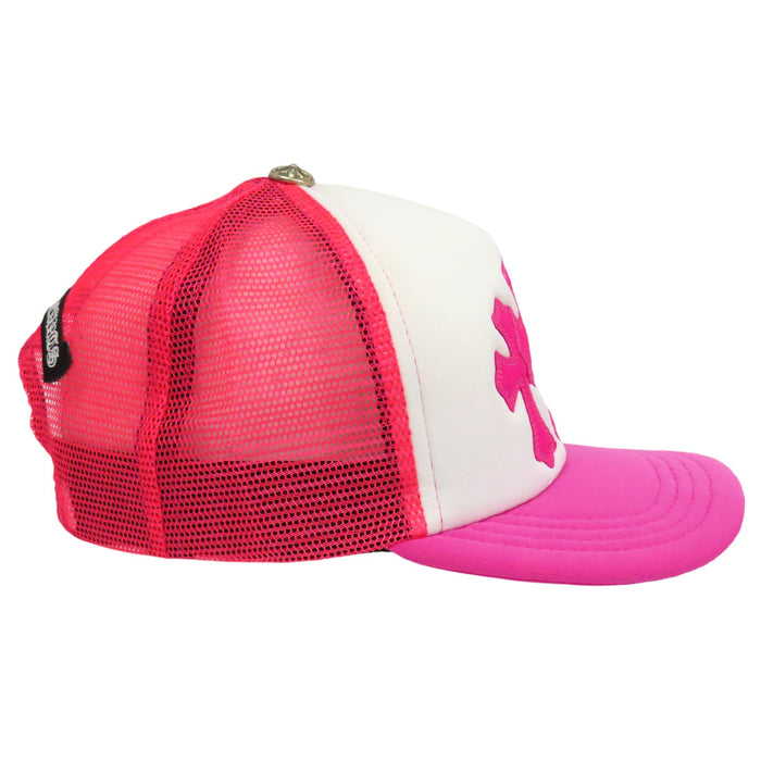 CHROME HEARTS  
CH Cross Ball Scroll Label Cotton Mesh  
Cemetery Cross Patch Trucker Cap