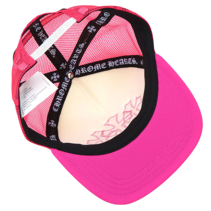 CHROME HEARTS  
CH Cross Ball Scroll Label Cotton Mesh  
Cemetery Cross Patch Trucker Cap