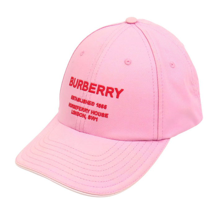 BURBERRY  
Cappello in cotone con logo ricamato