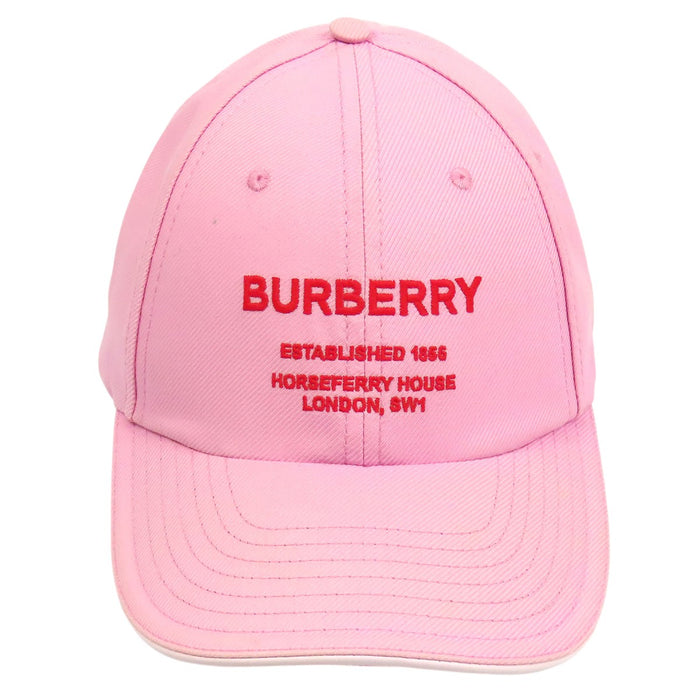 BURBERRY  
Cappello in cotone con logo ricamato