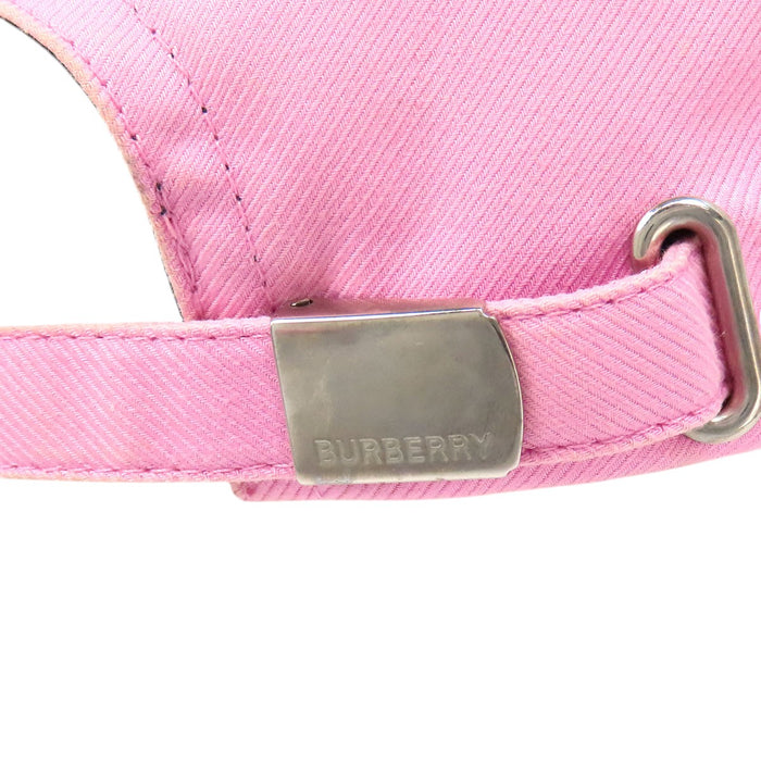 BURBERRY  
Cappello in cotone con logo ricamato