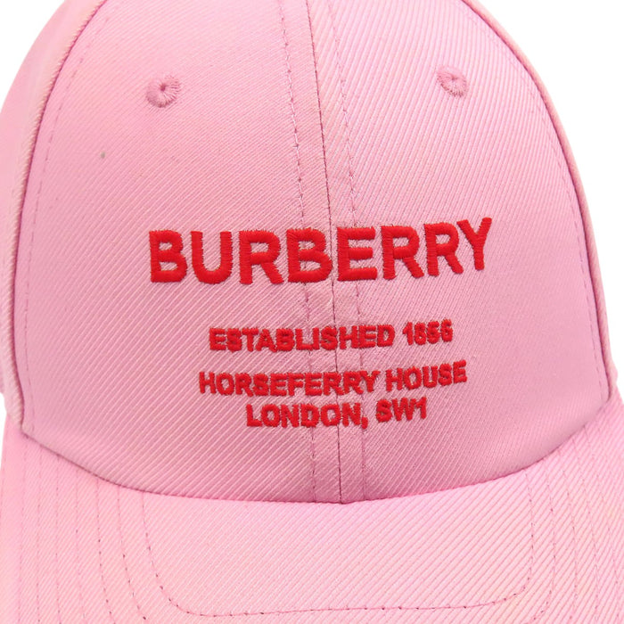 BURBERRY  
Cappello in cotone con logo ricamato