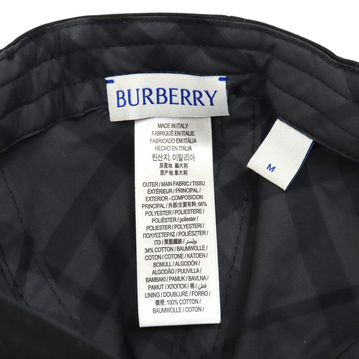 BURBERRY 
MH EKD APPLIQUE BSB 馬上騎士 裏地チェック 
アップリケ キャップ