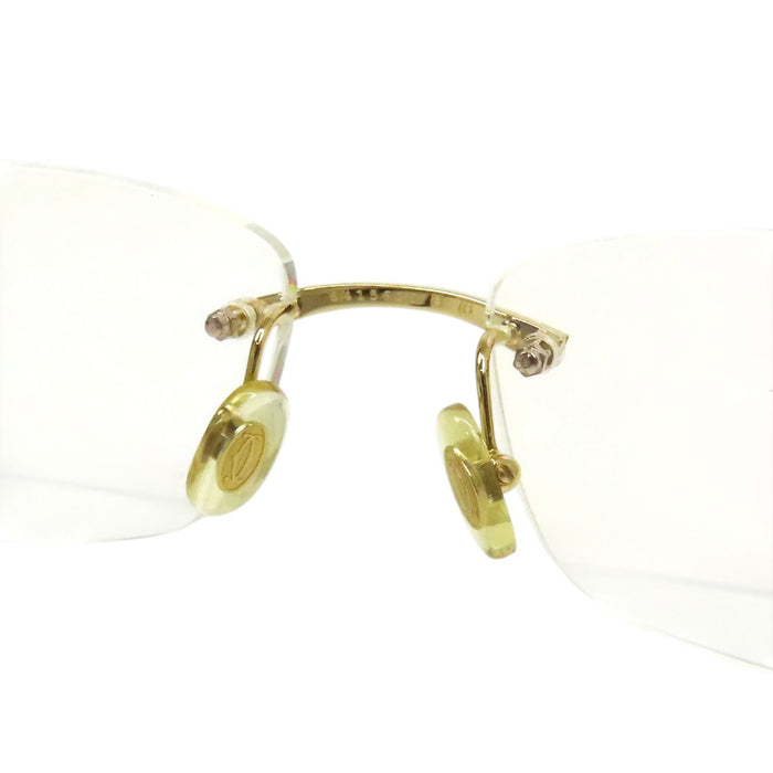 CARTIER 
ロゴ 
リムレス ウッドテンプル アイウェア
