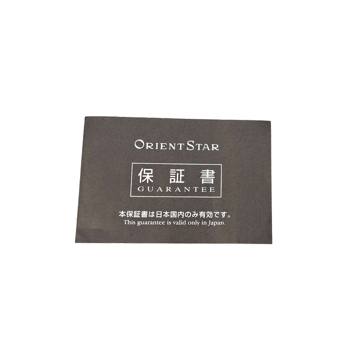 ORIENT  
Orient Star Skeleton  
With warranty card