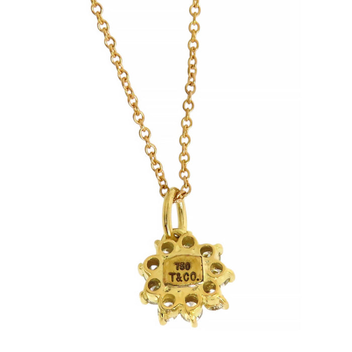 TIFFANY & Co.  
Emerald Diamond Flower Necklace