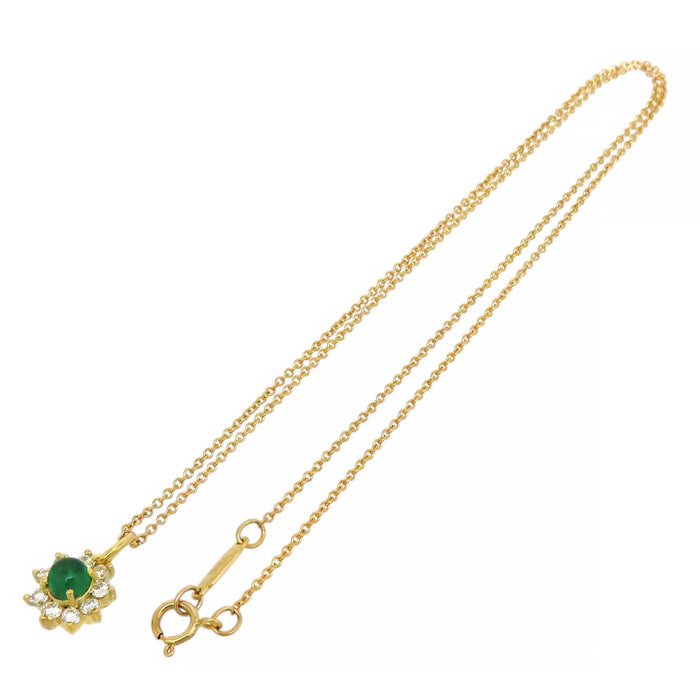 TIFFANY & Co.  
Emerald Diamond Flower Necklace