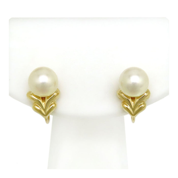 MIKIMOTO 
パール リーフ イヤリング