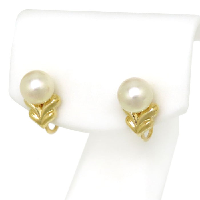 MIKIMOTO 
パール リーフ イヤリング