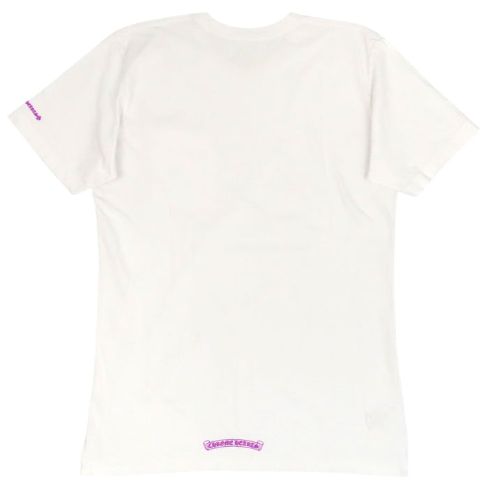 CHROME HEARTS 
CH スクロールラベル コットン クルーネック 
ネックロゴ プリント Tシャツ