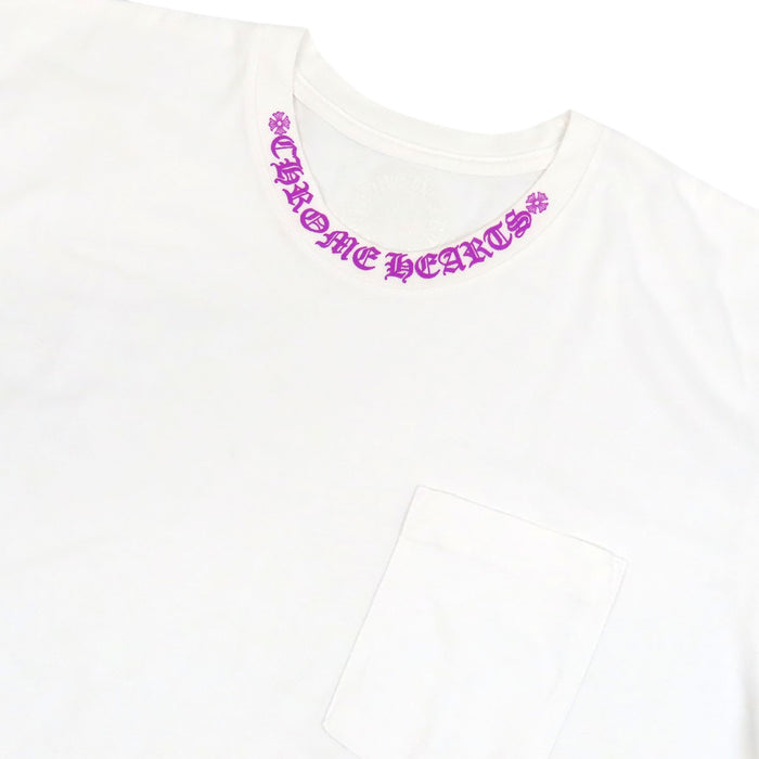 CHROME HEARTS 
CH Scroll Label Cotton Crew Neck 
Neck Logo Print T-Shirt
