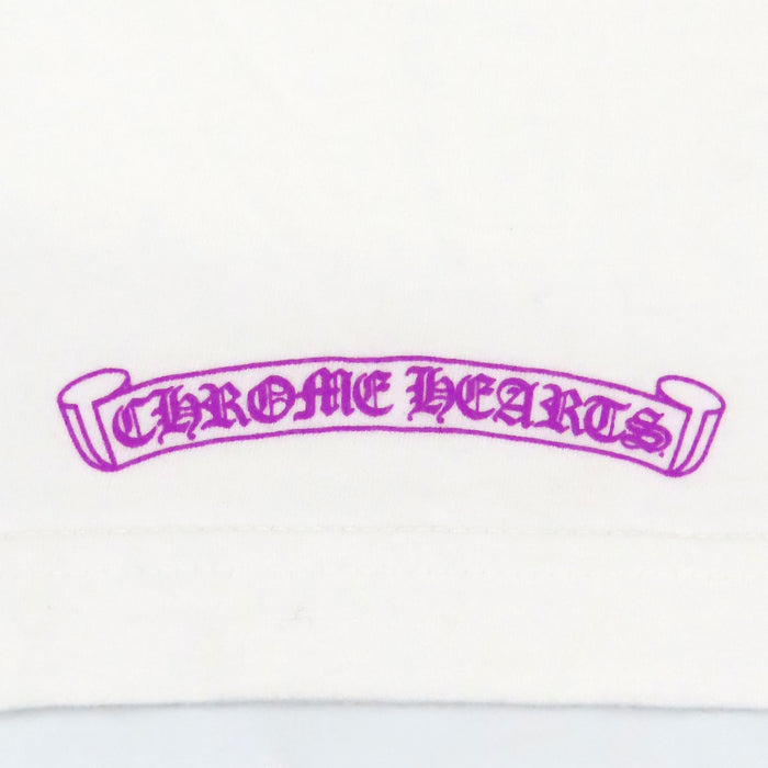 CHROME HEARTS 
CH スクロールラベル コットン クルーネック 
ネックロゴ プリント Tシャツ