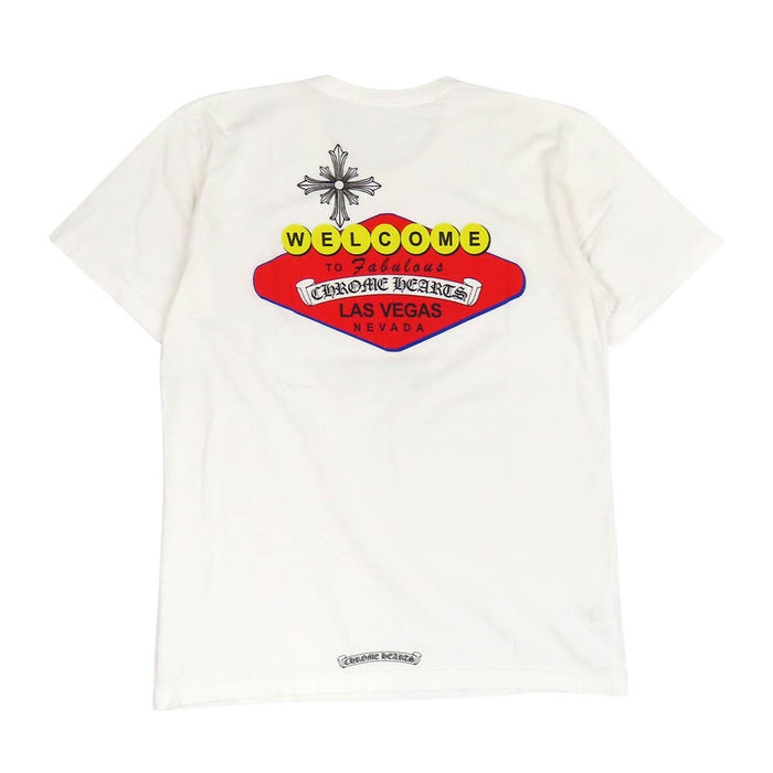 CHROME HEARTS 
CH Plus Scroll Label Cotton 
Las Vegas Limited WELCOME Print T-Shirt